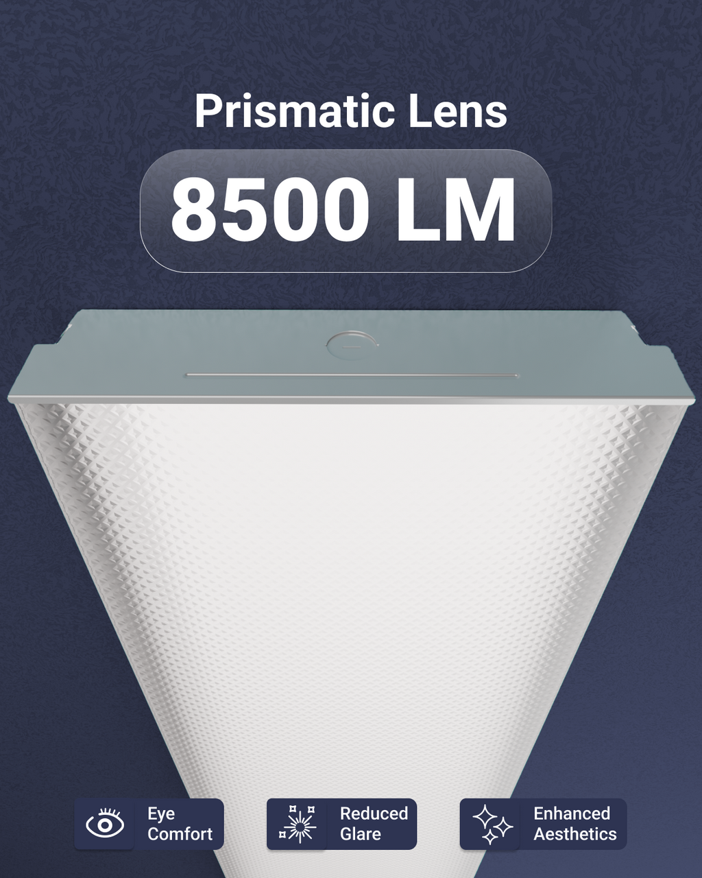 The fixture's ultra-slim, lightweight design seamlessly blends into any ceiling for your indoor space.