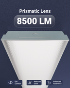 The fixture's ultra-slim, lightweight design seamlessly blends into any ceiling for your indoor space.