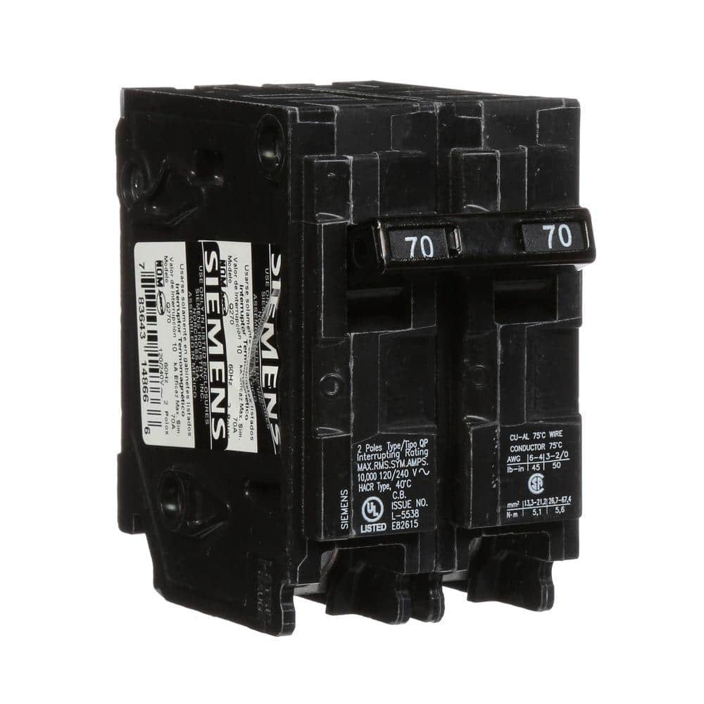 Siemens 30 Amp Double-Pole Type QP Circuit Breaker, model Q230U, product label detail, image 15