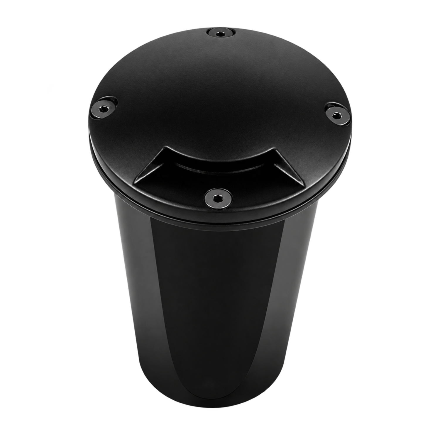 Black single-aperture marker well light