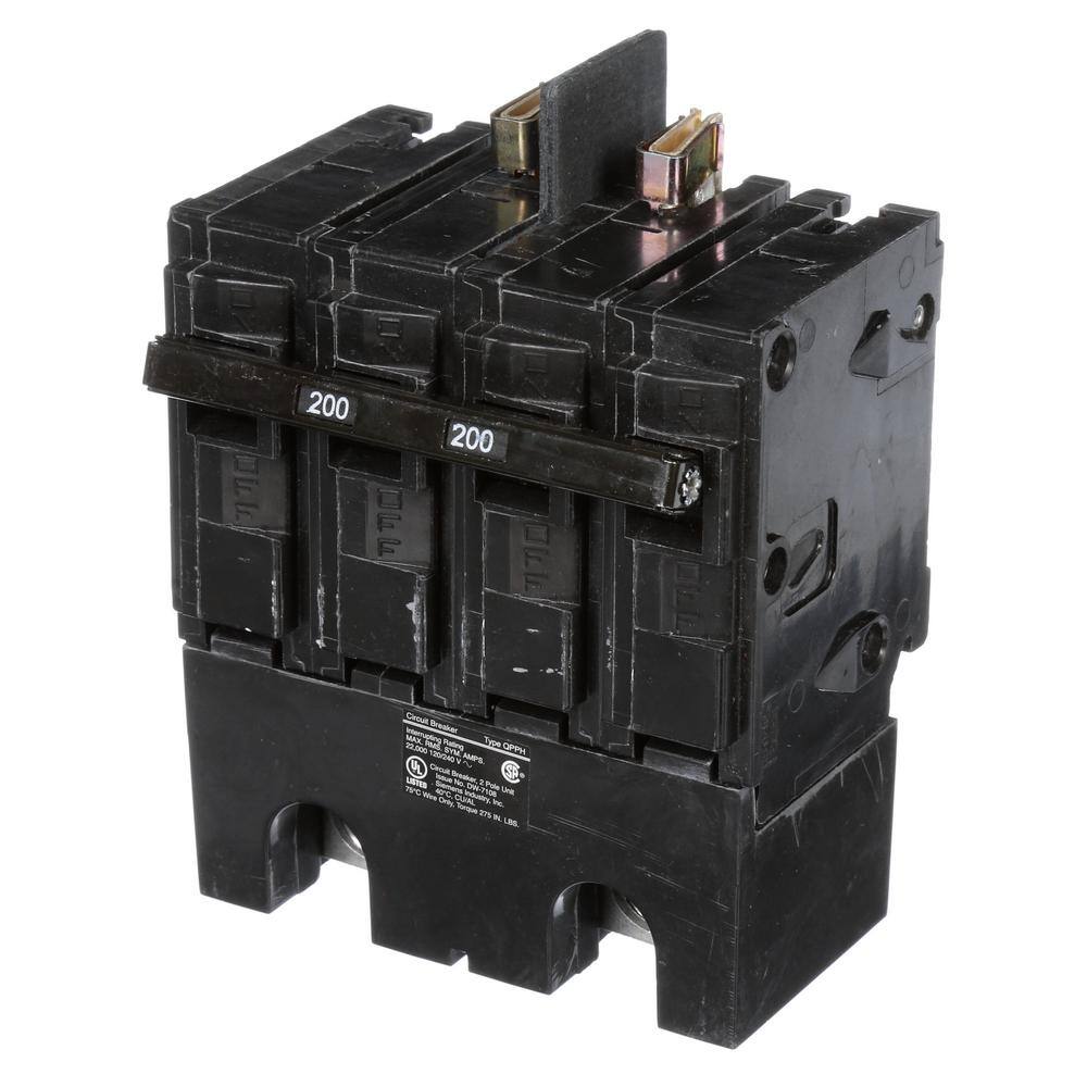Siemens 200 Amp Double-Pole 22kA Type QPPH Circuit Breaker, model Q2200BH, alternate product view 5