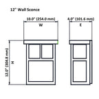Black Finish & Glass LED Wall Sconce, 3-4311D Series