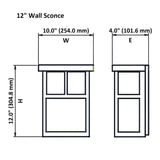 Black Finish & Glass LED Wall Sconce, 3-4311D Series