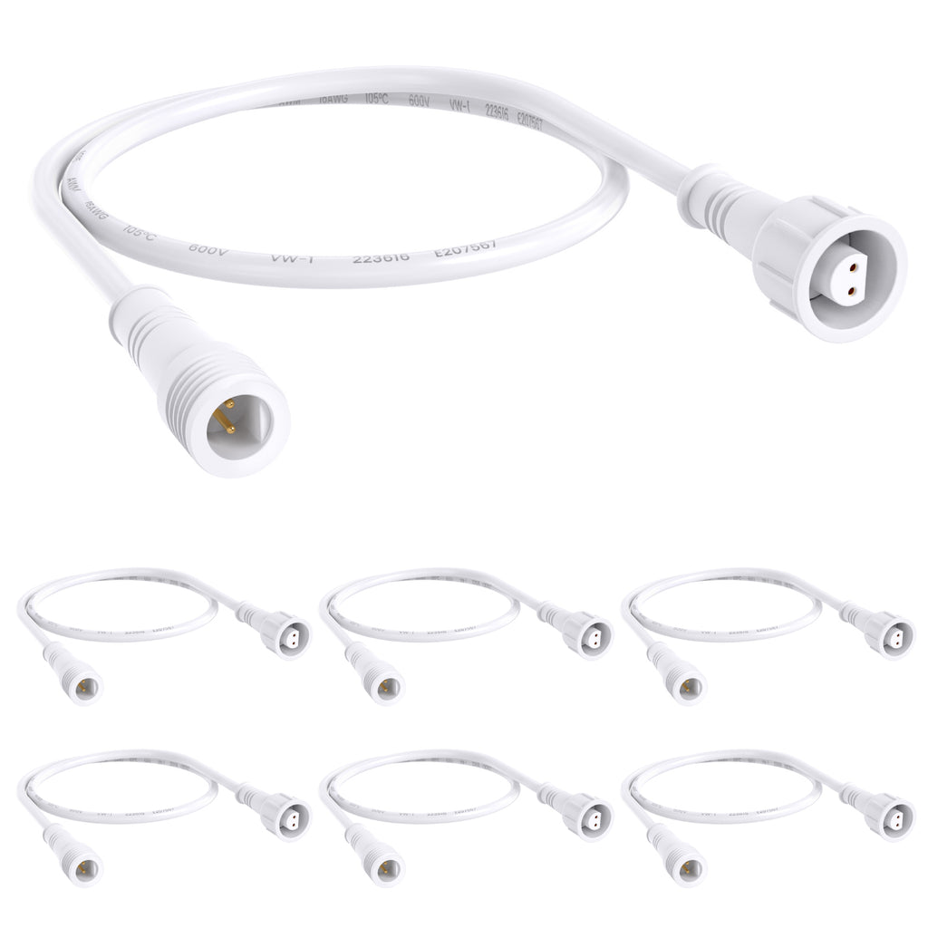 12 Inch 2-PIN Extension Cord for Sunco Single CCT Recessed Lights