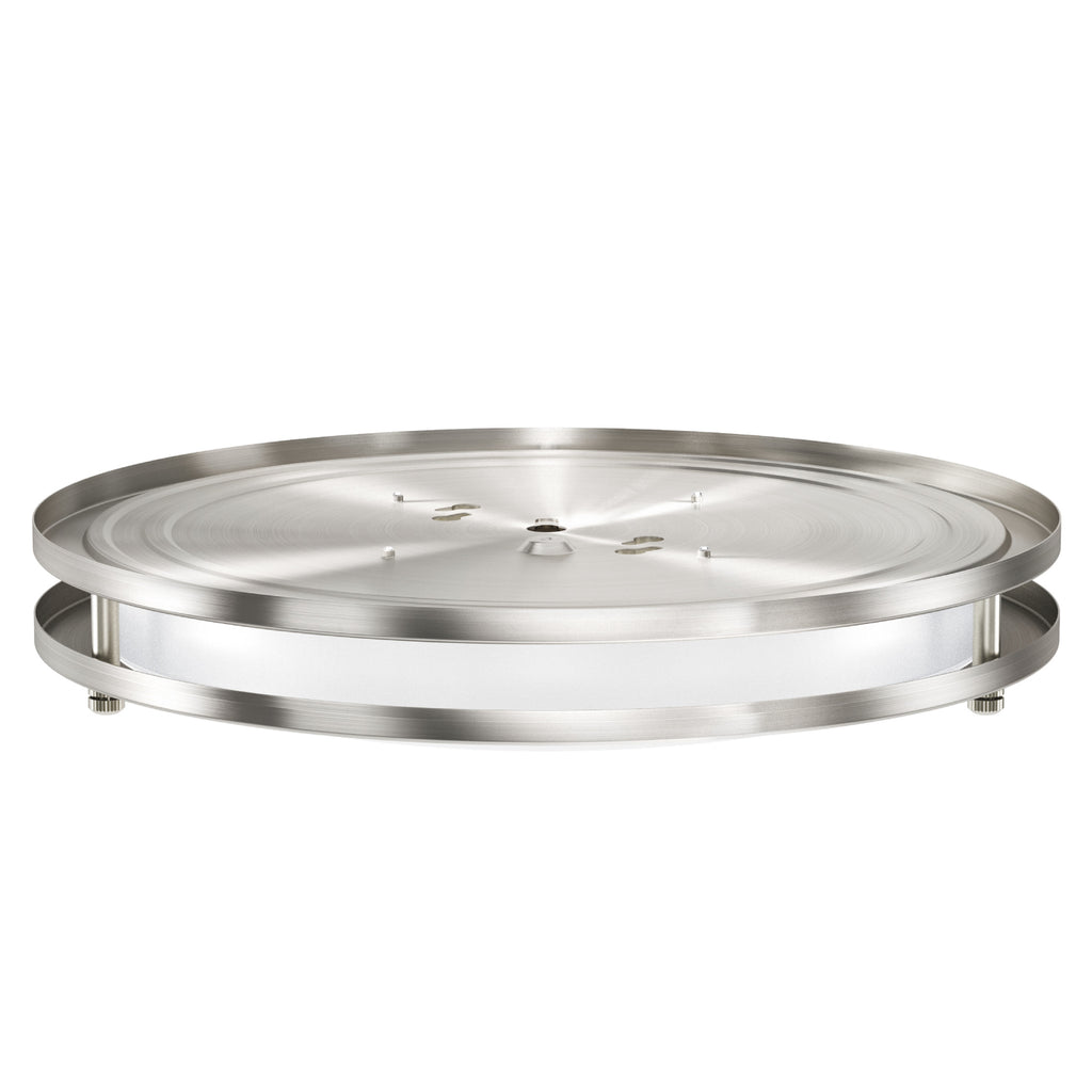 The 12" Brushed Nickel Selectable Ceiling Fixture features a low-profile, clean, modern touch to your residential or commercial environment.