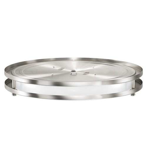 The 12" Brushed Nickel Selectable Ceiling Fixture features a low-profile, clean, modern touch to your residential or commercial environment.