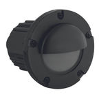 Half-moon disc in-ground step light in Bronze, front perspective