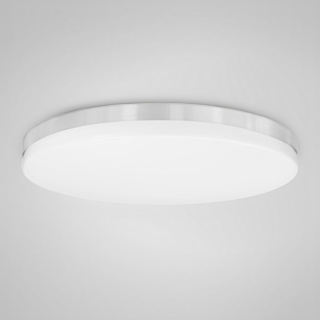 13 Inch Round Brushed Nickel Ceiling Light, Selectable CCT, 1400 Lumens