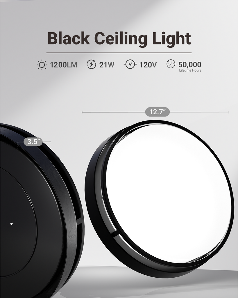 13 Inch Round LED Ceiling Light, Selectable CCT, 1200 Lumens – Sunco ...