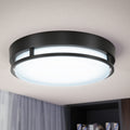 The 13" Selectable Ceiling Light Fixture (Black) has a shatter proof lens and sleek, rust-resistant metal housing. 