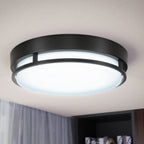 The 13" Selectable Ceiling Light Fixture (Black) has a shatter proof lens and sleek, rust-resistant metal housing. 