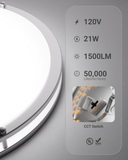 Easy CCT selection with the slider switch on light. Try each color temperature to suit the look and feel of your room, then lock in your selection during the installation. 