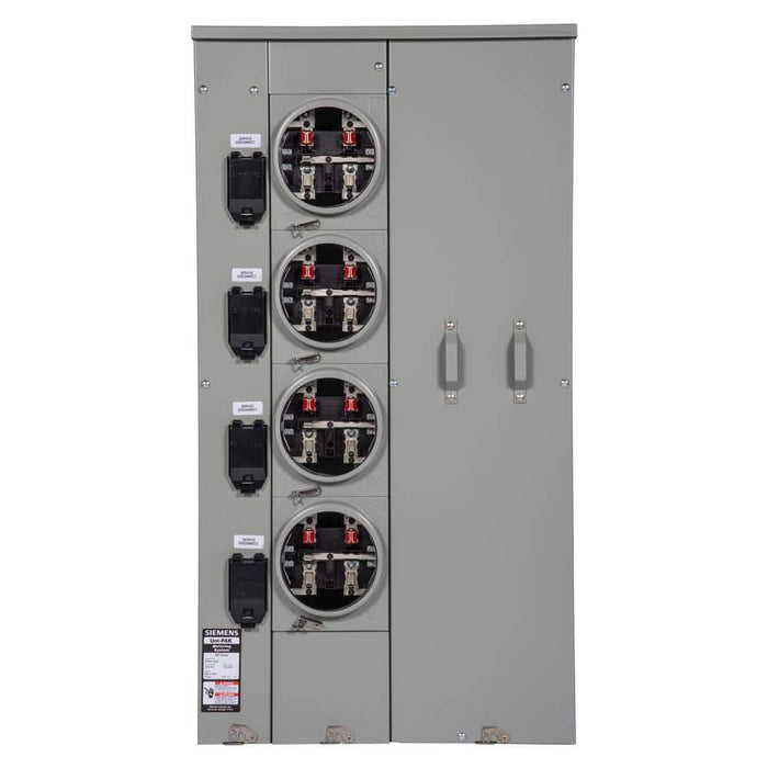 Siemens Uni-PAK 4-Gang 400 Amp Ringless-Style Multi-Family Metering with Horn Bypass, model WP4411RJB, product view