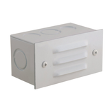3-Louver step light in White, front view