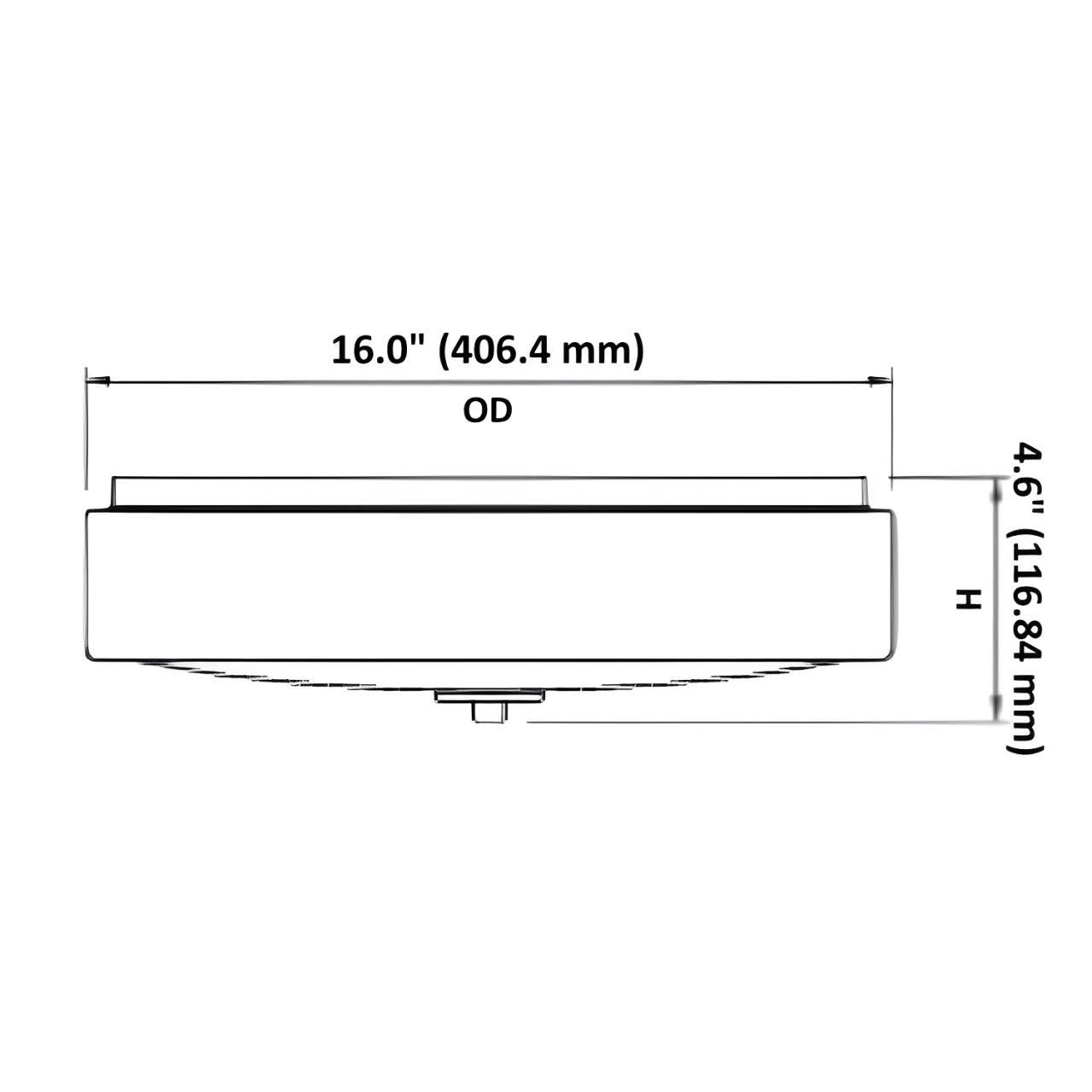 16 Inch Round Puff LED Ceiling Light, C091D Series