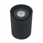 Black open-face shielded-sleeve well light