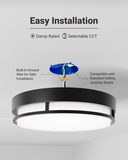 Easy installation and includes a built-in ground wire for added safety. Compatible with standard junction boxes.
