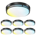 16 Inch Round LED Ceiling Light, Black, Selectable CCT, 1700 Lumens