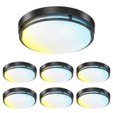 16 Inch Round LED Ceiling Light, Black, Selectable CCT, 1700 Lumens