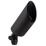 Black brass hooded directional bullet landscape light