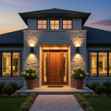 Black Cylinder LED Wall Sconce, 20W/16W/10W, Dusk to Dawn Photocell , 2800 Lumens