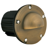 Brass Half-Moon step light in Antique Bronze, front view