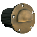 Brass Half-Moon step light in Antique Bronze, front view