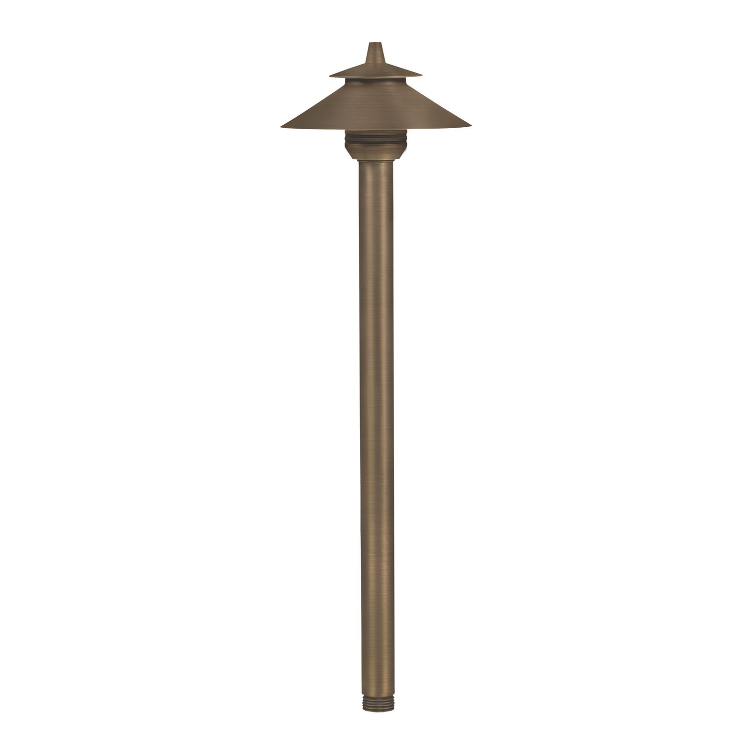 Small brass Umbrella Path Light in Antique Bronze finish