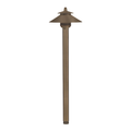 Small brass Umbrella Path Light in Antique Bronze finish