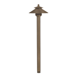 Small brass Umbrella Path Light in Antique Bronze finish