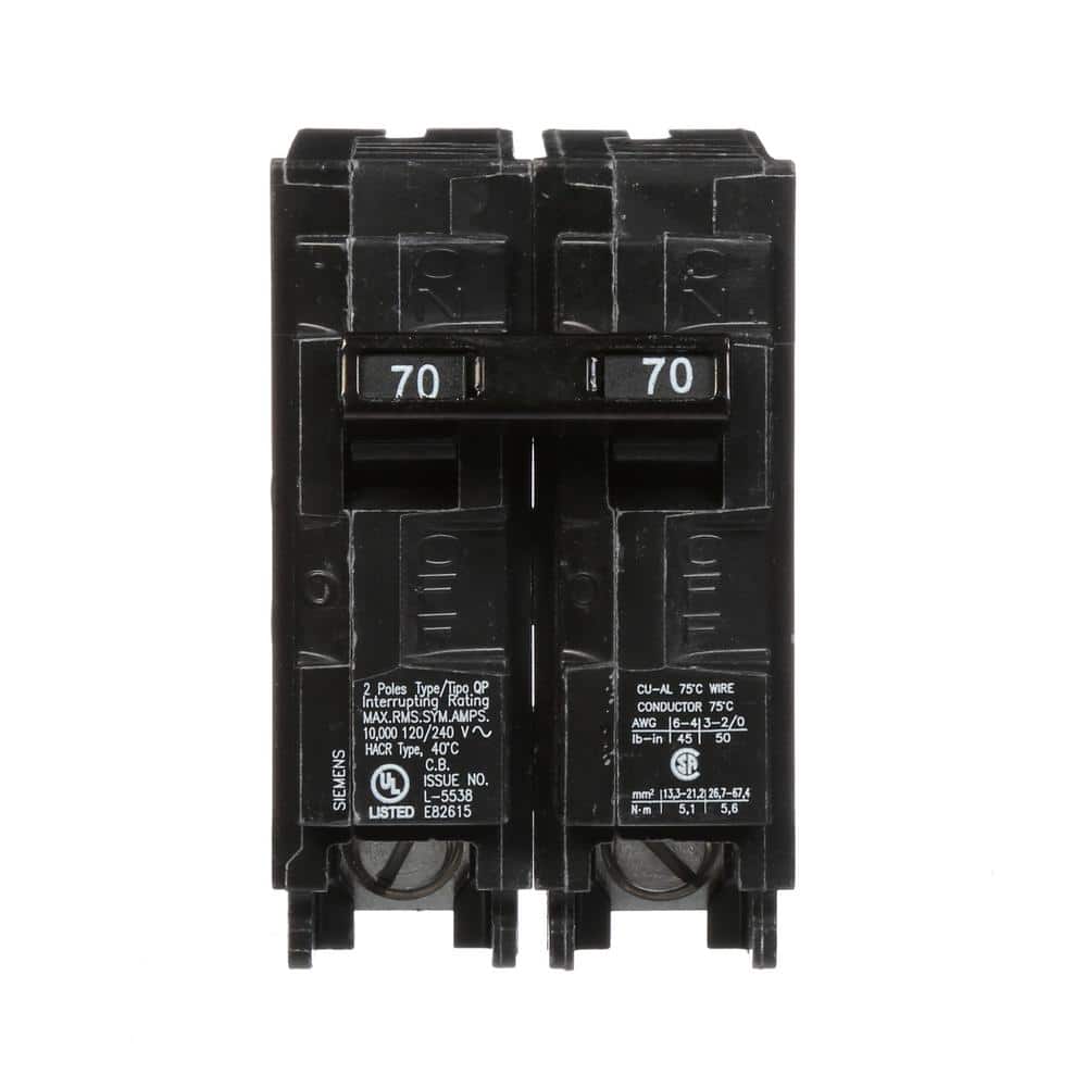 Siemens 30 Amp Double-Pole Type QP Circuit Breaker, model Q230U, product label detail, image 14