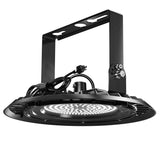 UFO High Bay 150W Plug & Play LED Fixture with U-Bracket, 2-Step Install, 19500 Lumens