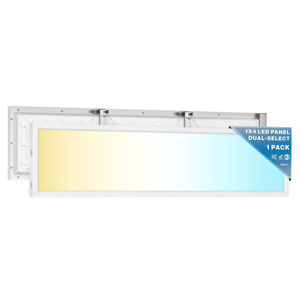 LED Ceiling Panel Light, 50W/40W/30W, 1x4, Selectable CCT, 5700 Lumens