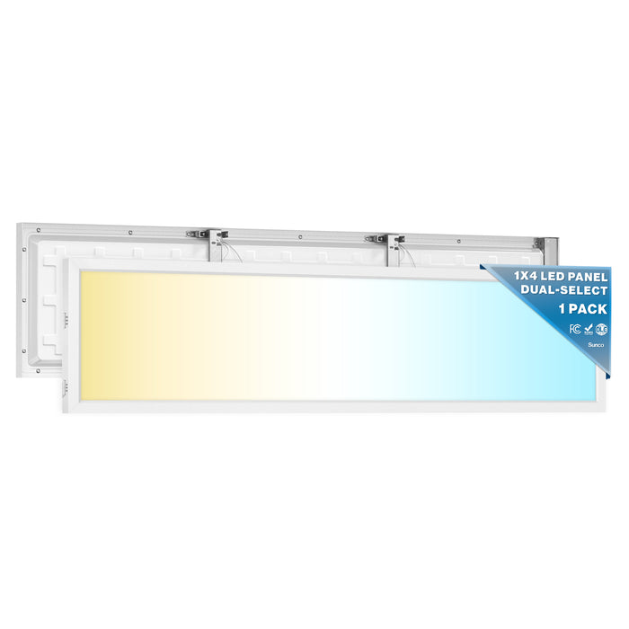 LED Ceiling Panel Light, 50W/40W/30W, 1x4, Selectable CCT, 5700 Lumens