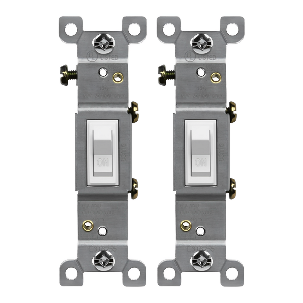 Enerlites Residential Grade 15A Toggle Switch, Single Pole
