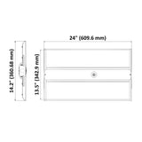 LED Rotatable Linear High Bay, 2ft, 220W, 277-480V, 30800 Lumens