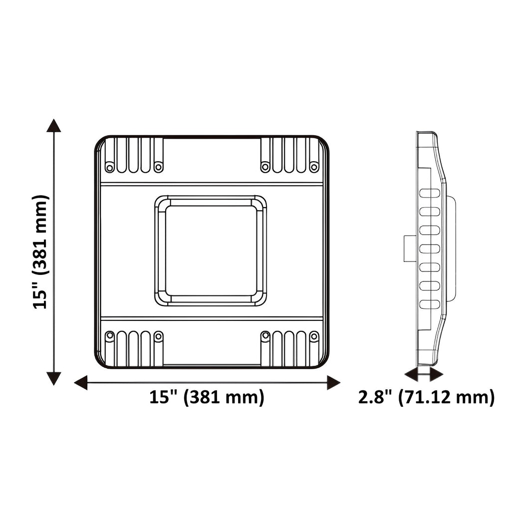 LED Gas Station Canopy Light, 150W, 20100 Lumens