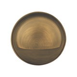 Brass Half-Moon step light in Antique Bronze, front view