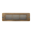 Antique Bronze louvered brick step light - front product view