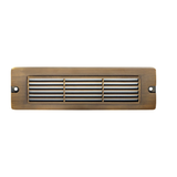 Antique Bronze louvered brick step light - front product view