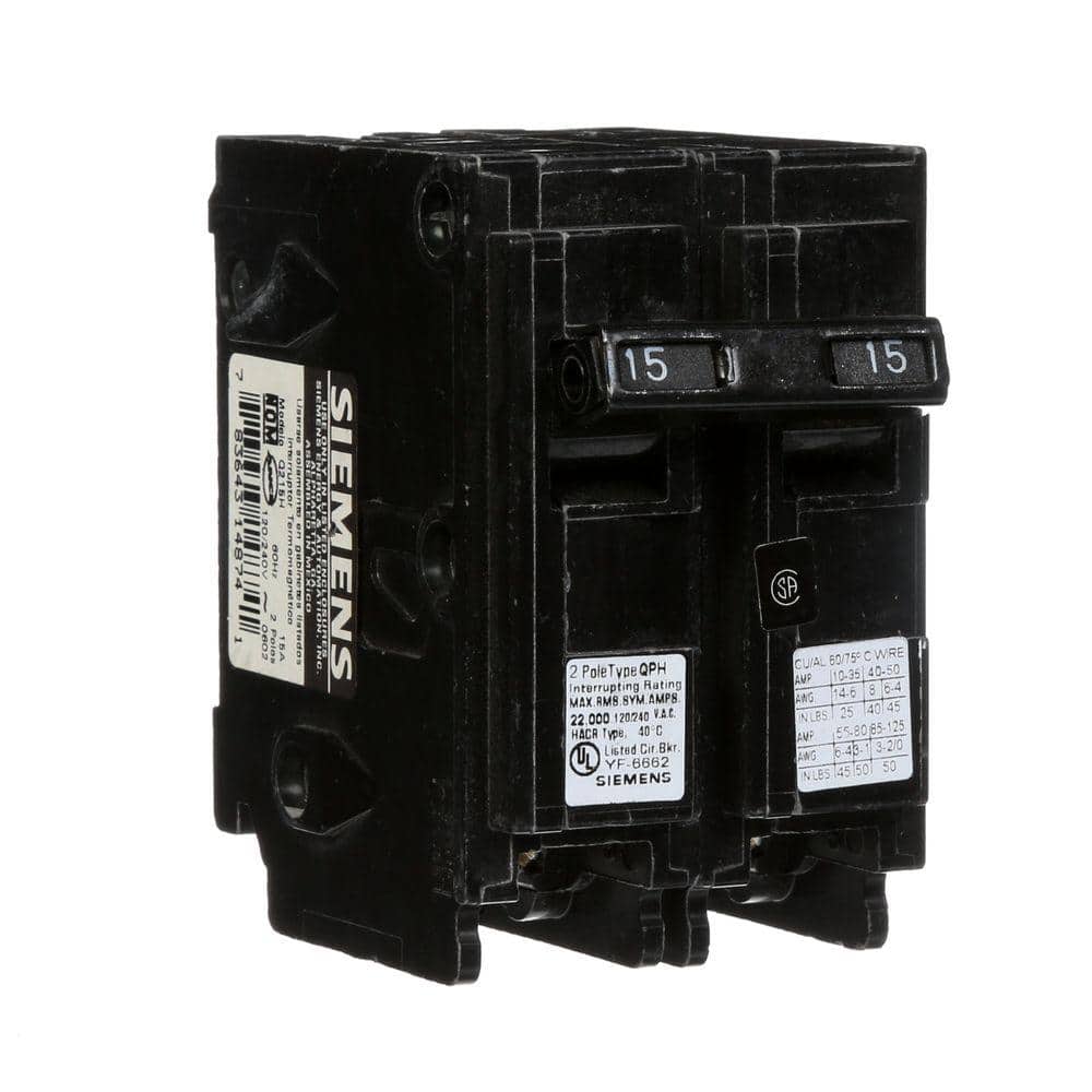 Siemens 30 Amp Double-Pole Type QP Circuit Breaker, model Q230U, product label detail, image 47