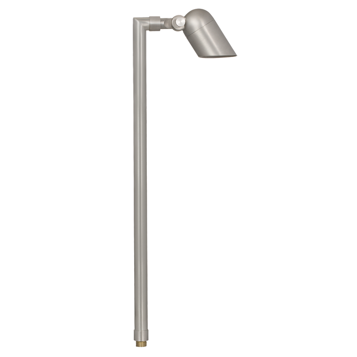 Brass Mini Single Head Path Light in Silver Plated, close product view