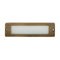 Brass Lensed Brick step light in Antique Bronze