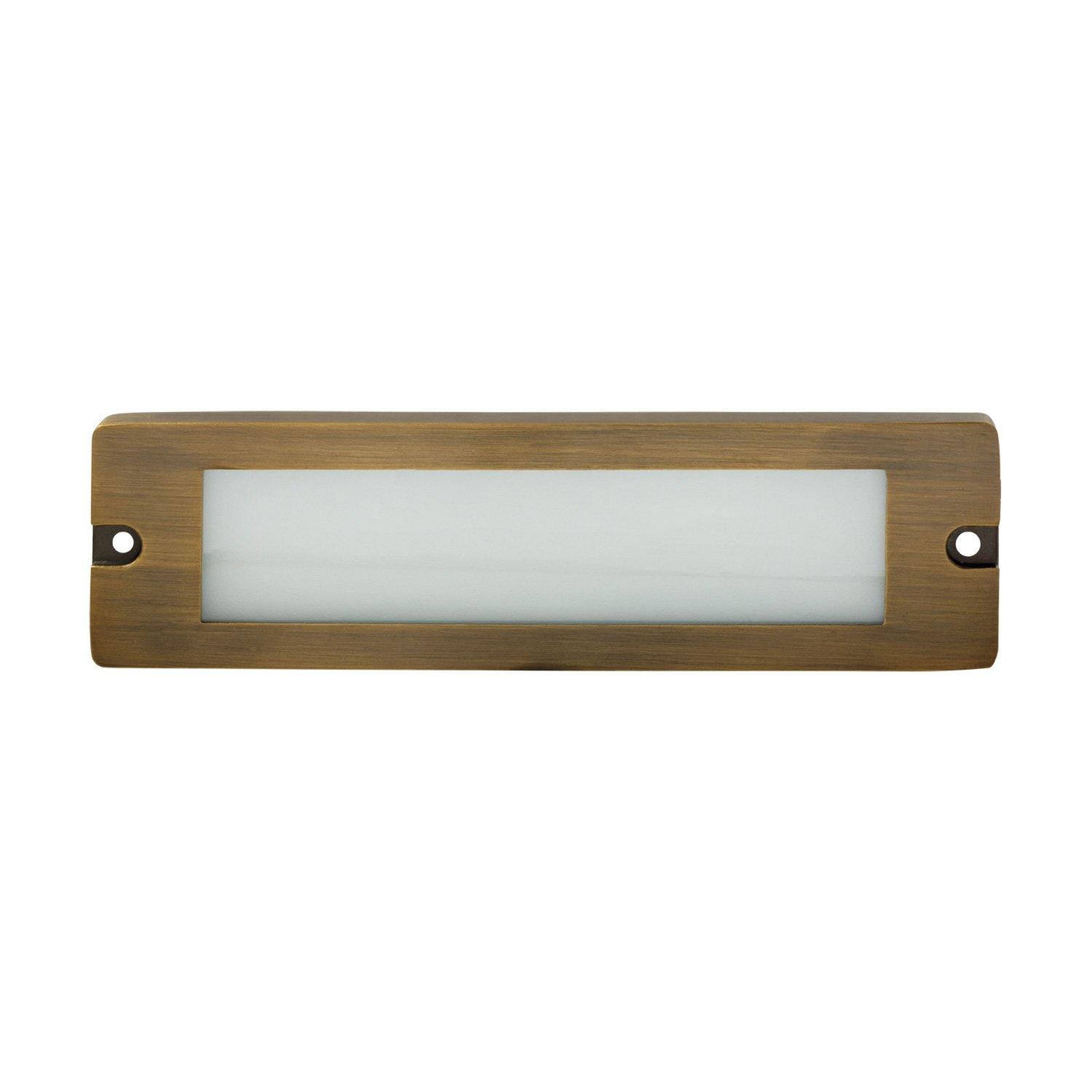 Brass Lensed Brick step light in Antique Bronze