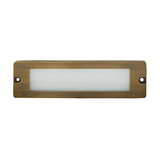 Brass Lensed Brick step light in Antique Bronze