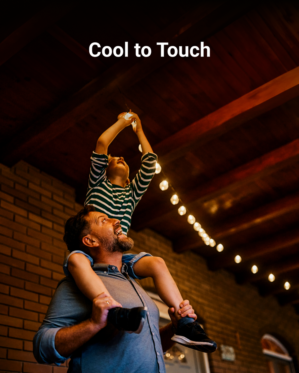Our light bulbs will not overheat after a long while, so it is safe to touch them.
