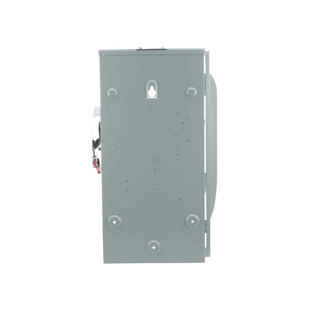 Siemens Heavy Duty 200 Amp 600-Volt 3-Pole Outdoor Fusible Safety Switch, model HF364R, alternate product view 3