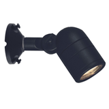 Black lensed adjustable bullet downlight with round canopy
