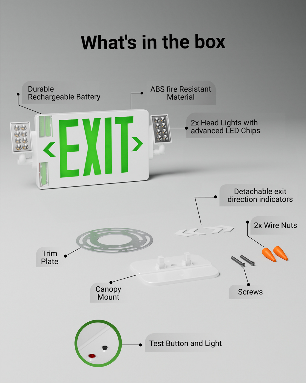 Mounting equipment is included inside of the fixture.