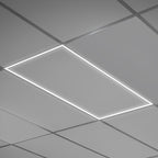 LED Grid Frame Ceiling Light, 60W/50W/40W, 2x4, Selectable Wattage & CCT, 7500 Lumens